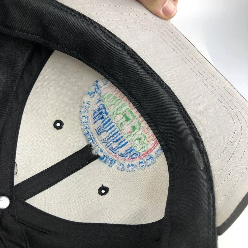 Vintage Rock N Roll Hall of Fame Hat Cap Snap Back Psychedelic Rap Tee 90s Y2K D